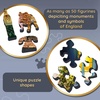 image:imageTrefl 20155 5001 Teile Wood Craft unregelmige Formen 50 Figuren englischer Monumente Symbole fr Erwachsene und Kinder ab 12 Jahren Puzzle Palace of Westminster Big Ben London
