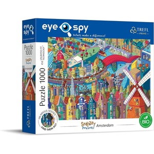 image:imageTrefl EyeSPY Sneaky Peekers Amsterdam The Netherlands 1000 Piece Jigsaw Puzzle Prime 27x19 Thick Cardboard Surprising Details Creative Fun for Adults and Children from 14 Years Old