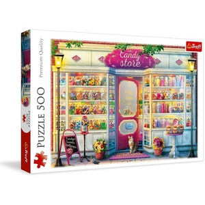 image:imageTrefl Candy Store 500 Piece Jigsaw Puzzle Red 19x13 Print DIY Puzzle Creative Fun Classic Jigsaw for Adults and Children from 14 Years Old