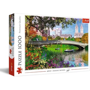 image:imageTREFL 1000 Piece Jigsaw Puzzles Central Park New York City Central Park Bridge Summer in New York USA Adult Puzzles Trefl 10467