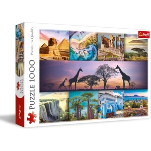 image:imageTrefl Collage Africa 1000 Pieces DIY with Symbols of The African Continent Creative Entertainment Leisure Classic Puzzle for Adults and Children from 12 Years 10792 Multicolour