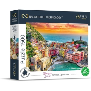 image:imageTrefl Prime 1500 Piece Puzzle  Romantic Sunset Vernazza Liguria ItalyUft Puzzle Romantic Sunset  Vernazza  Liguria  Italy